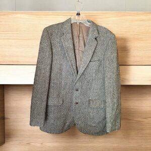 VTG Magee Donegal Handwoven Tweed Blazer Coat Jacket Wool Speckled Fairl…